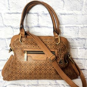 Big Buddha Jaquard Dome Satchel Crossbody Bag